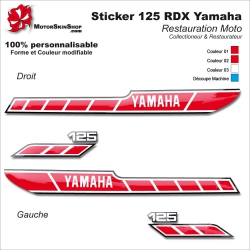 Sticker 125 RDX Moto Yamaha 1978 Type origine