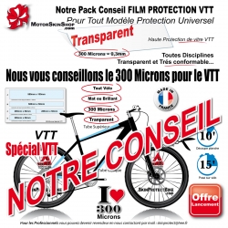 Plaque de Protection VTT Universel 300 Microns Plaque ou Bande