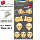 Planche Sticker Smiley Emoticone casque