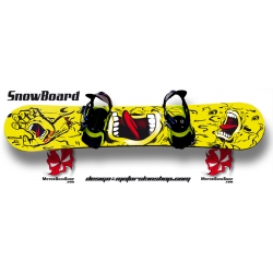 Sticker Snowboard bouche hurlante Santa Cruz