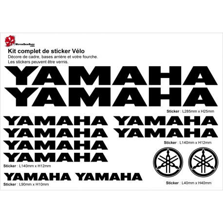 Sticker Yamaha Cadre Vélo