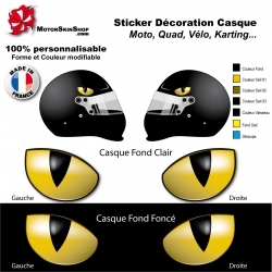 Sticker œil Casque aérographe yeux casque