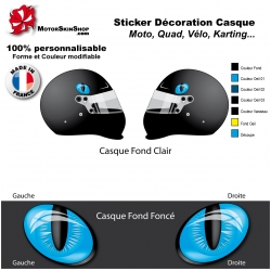 Sticker œil Chat Casque aérographe yeux casque