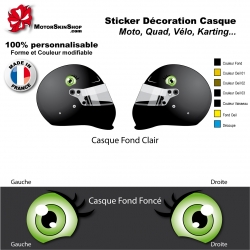 Sticker oeil Smiley Casque aérographe yeux casque