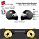 Sticker oeil Smiley Casque aérographe yeux casque