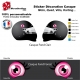 Sticker oeil Smiley Casque aérographe yeux casque