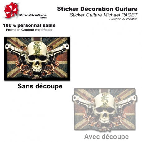 Sticker décoration guitare Michael PAGET V