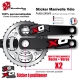 Sticker Manivelle XO Sram Truvativ gris ou rouge