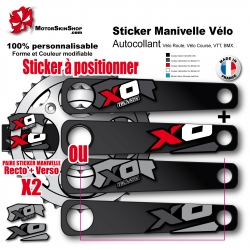 Sticker Manivelle XO Sram Truvativ gris ou rouge