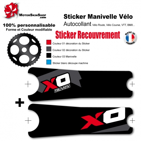 Sticker Manivelle XO Sram Truvadiv couleur