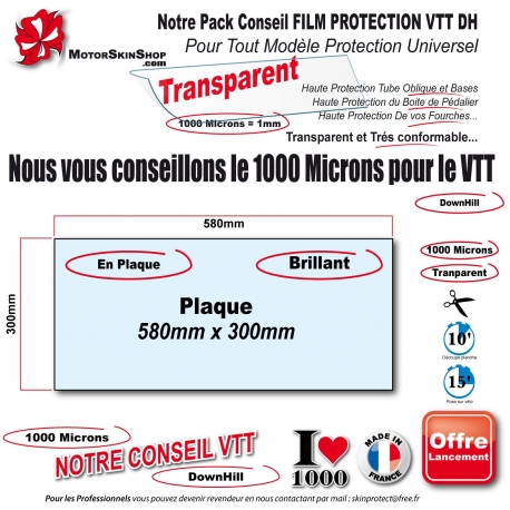 Notre Conseil PACK Film de Protection VTT Universel 1000 Microns