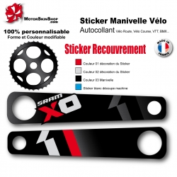 Sticker Manivelle XO Sram recouvrement couleur
