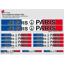 Sticker Je suis Paris Cadre Vélo