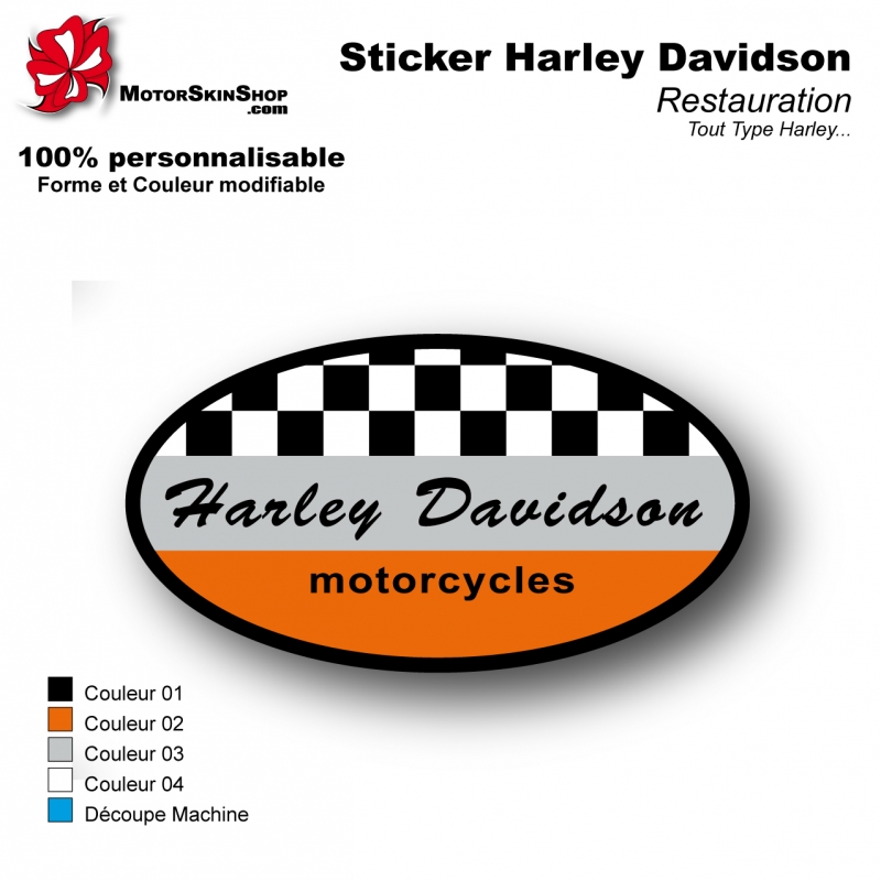 Sticker Harley Davidson Garde Boue Avant