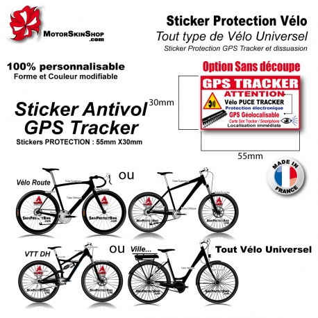 sticker Antivol vélo puce GPS Tracker universel tout type de Vélo
