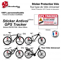 Sticker Antivol vélo universel Puce GPS Tracker