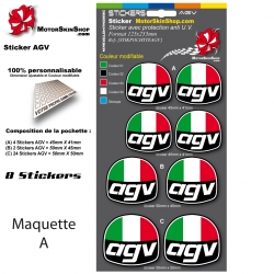 Planche Sticker AGV casque