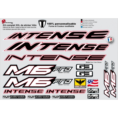 Sticker cadre Intense M6 FRO Logo Taille XXl