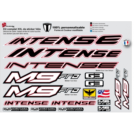 Sticker cadre Intense M9 FRO Logo Taille XXl