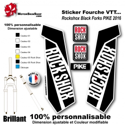 Sticker Fourche Rock Shox Black Forks PIKE Shiny 2016