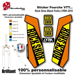 Sticker Fourche Rock Shox Black Forks LYRIK 2016