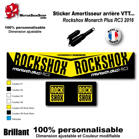 sticker amortisseur Rock Shox Monarch Plus RC3 2016