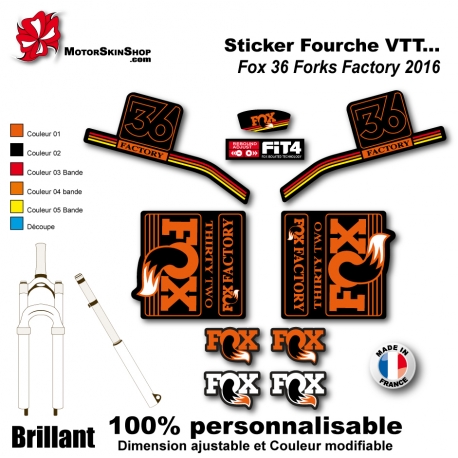Sticker Fourche Fox 36 Forks Factory 2016