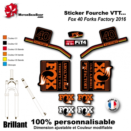 Sticker Fourche Fox 40 Forks Factory 2016