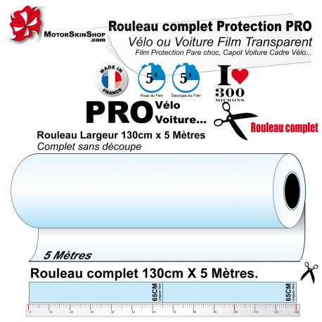 Film de Protection PRO Grand Rouleau complet 300 microns Vélo 5mètres