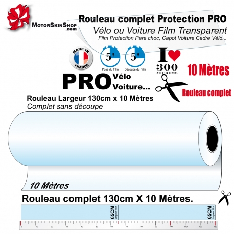 Film de Protection PRO Grand Rouleau complet 300 microns Vélo 20 mètres