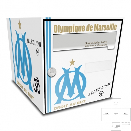 Sticker Boite aux lettres OM olympique de Marseille