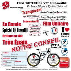 Film Protection VTT DH DownHill 1000 Microns en Bande Découpé