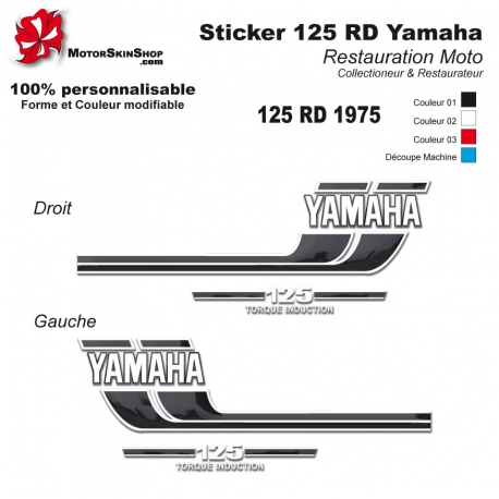 Sticker 125 RDX Moto Yamaha 1977