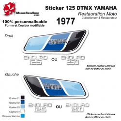 Sticker 125 DTMX Yamaha 1977 Bleu