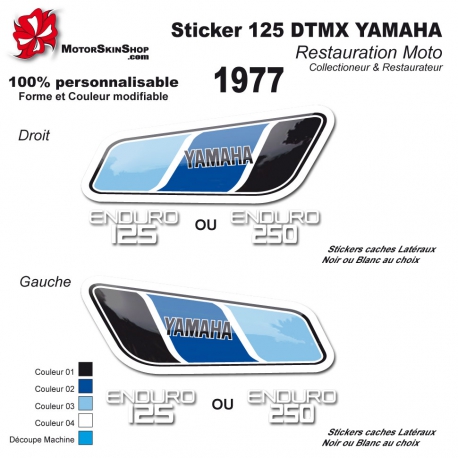 Sticker 125 DTMX Yamaha 1977