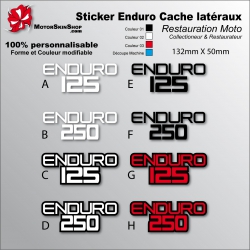Sticker Enduro 125 Enduro 250 Enduro Yamaha blanc Noir ou Rouge