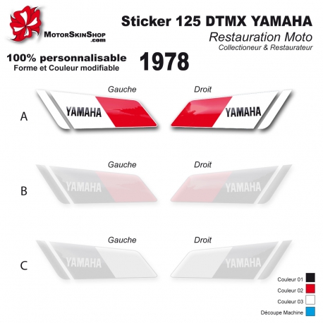 Sticker 125 DTMX Yamaha 1978