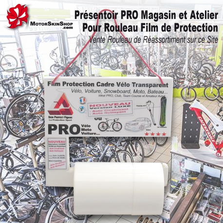 Présentoir Rouleau Film de Protection cadre Vélo Magasin Atelier