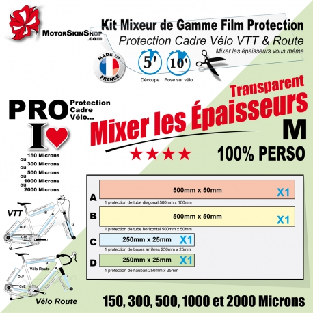 Mixeur de Gamme M personnalisable Protection cadre Vélo VTT et Route