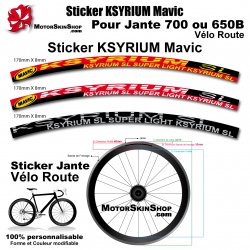 Sticker jante KSYRIUM SL Mavic Vélo route 700 ou 650B