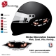 Sticker casque moto œil carrosserie