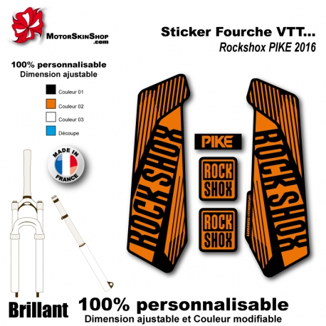 Sticker fourche Rockshox PIKE 2016