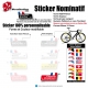 Sticker nom Vélo cadre et selle personnalisable Small