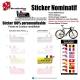 Sticker nom Vélo cadre et selle personnalisable Small