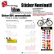 Sticker nom Vélo cadre et selle personnalisable Small