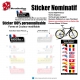 Sticker nom Vélo cadre et selle personnalisable Small