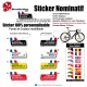 Sticker nom Vélo cadre et selle personnalisable Small