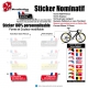 Sticker nom Vélo cadre et selle personnalisable Small