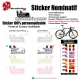 Sticker nom Vélo cadre et selle personnalisable Small
