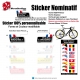 Sticker nom Vélo cadre et selle personnalisable Small